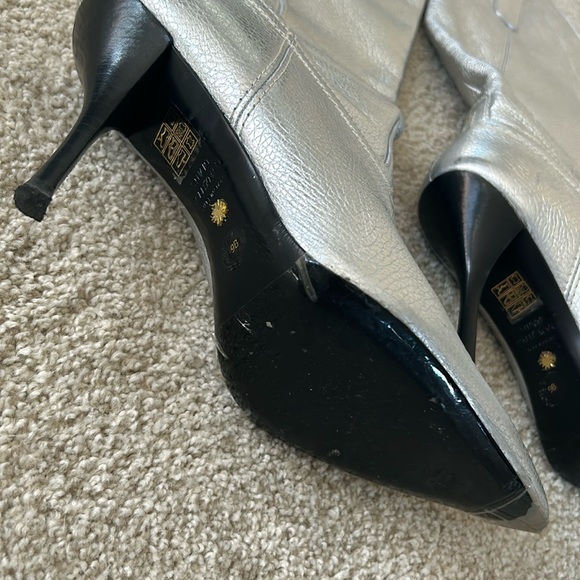Stuart Weitzman Outwest Metallic calfskin stiletto western boot - Picture 7 of 14